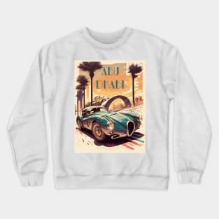 Abu Dhabi Supercar Vintage Travel Art Poster Crewneck Sweatshirt